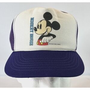 Vintage Mickey Mouse Hat Cap Snap Back Youngan Foam Mesh Trucker 90's Disney